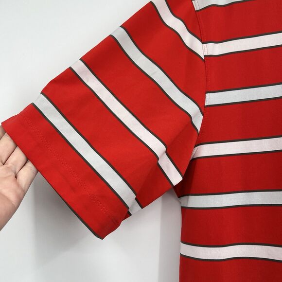 Men's Nike Golf Dri-Fit Striped Polo Shirt L Athletic - Picture 2 of 10